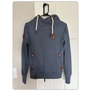 Naketano Dark Ash Melange Cowl Neck Hoodie